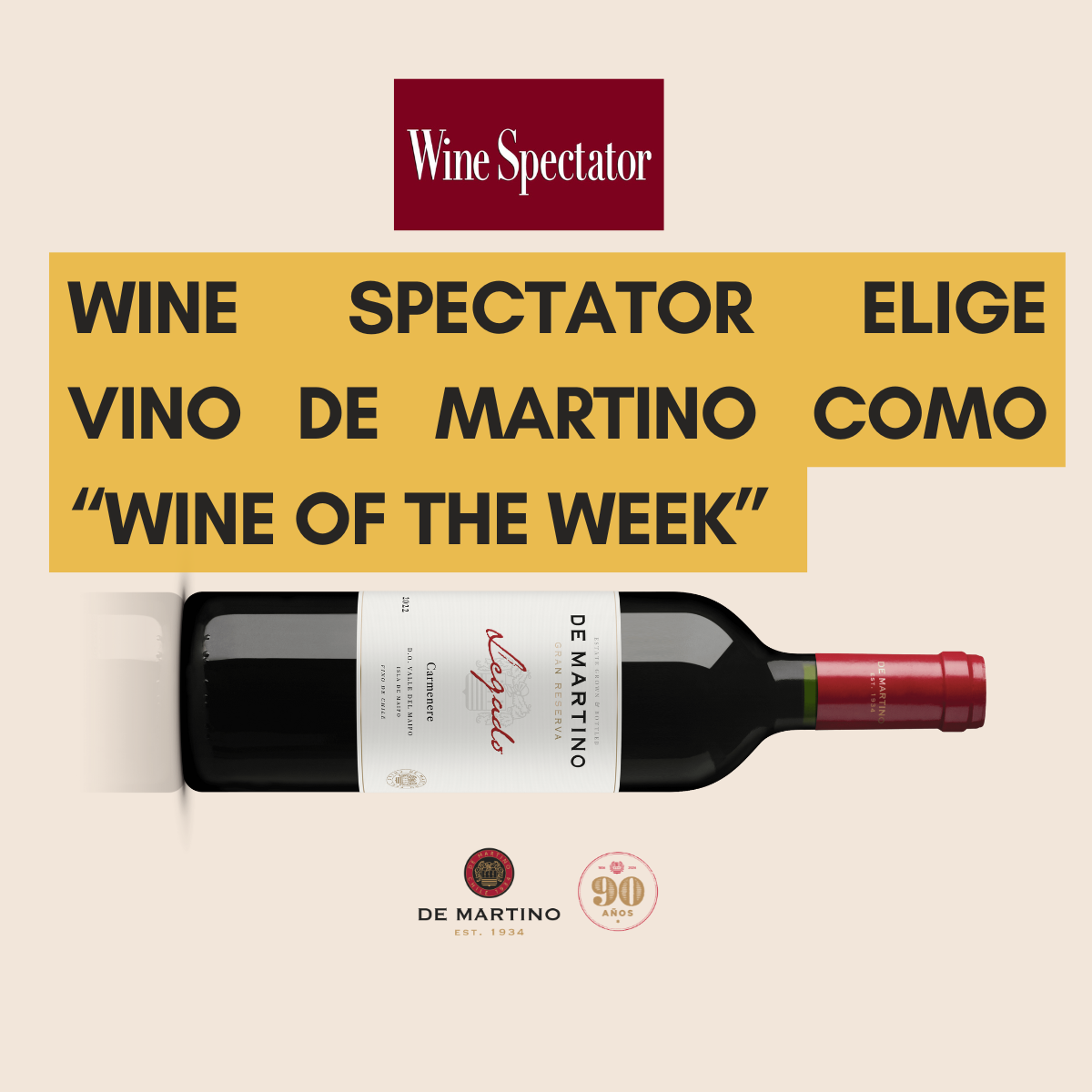 Legado premio WIne sPECTATOR