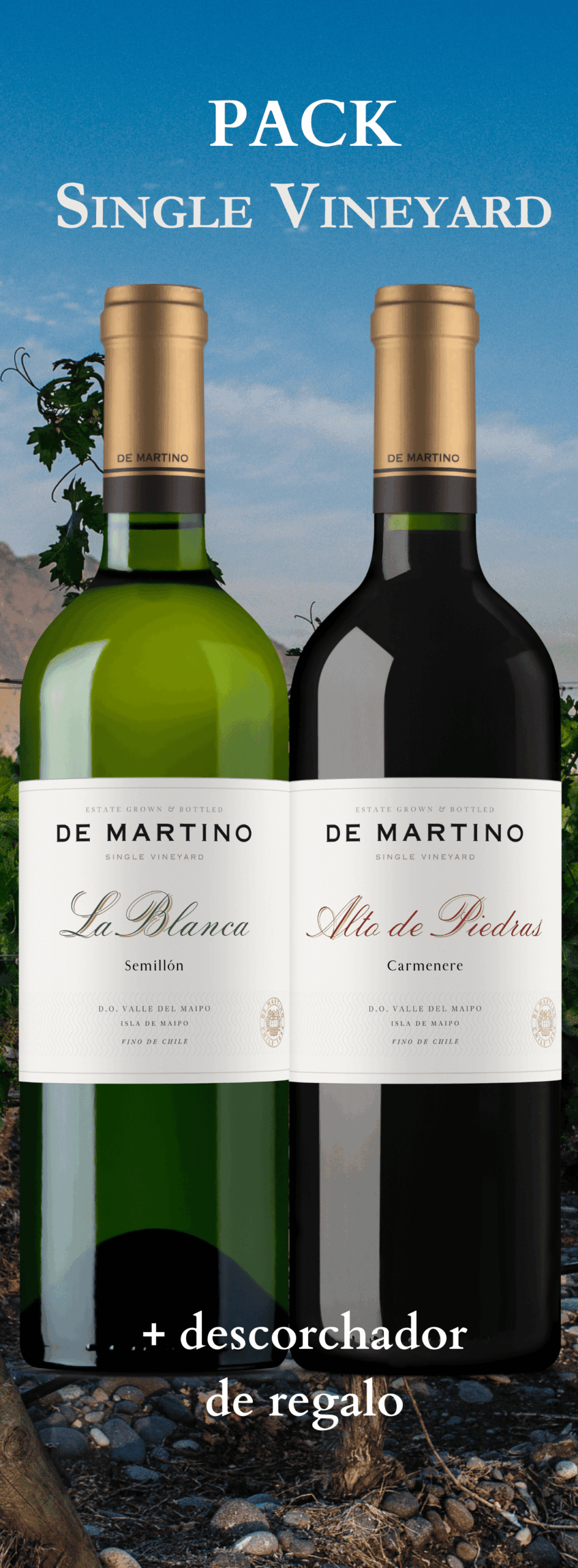 Pack vino premium con regalo